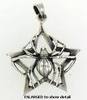 silver black widow pendant