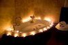 a candlelit bath