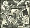 M.C. Escher Relativity Painting 