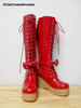 Red Lace Up Boots